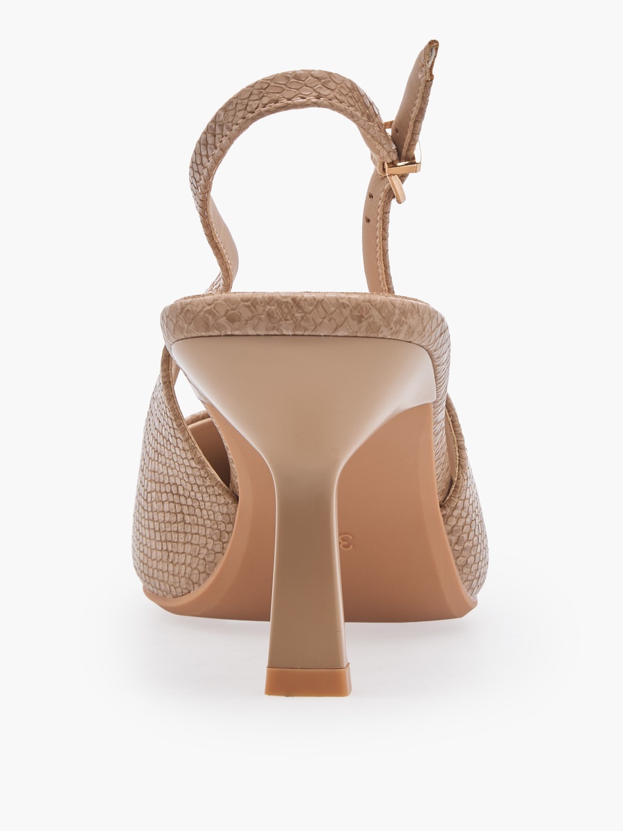 Women Textured Pointed Toe Mules
