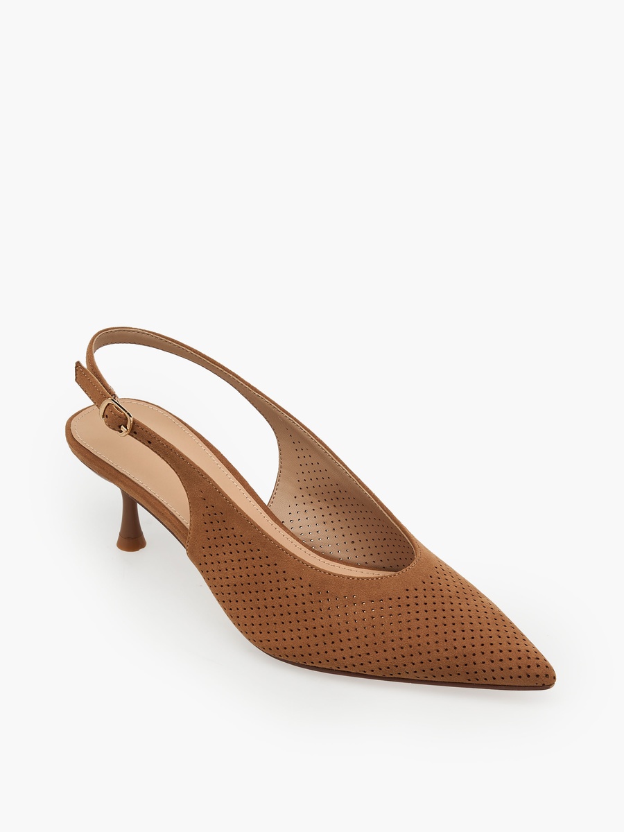 Women Pointed Toe Kitten Heel Mules