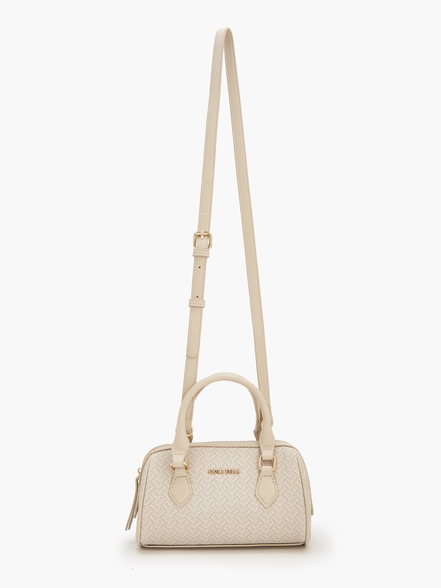 Monogram Print Tote Bag With Double Handles
