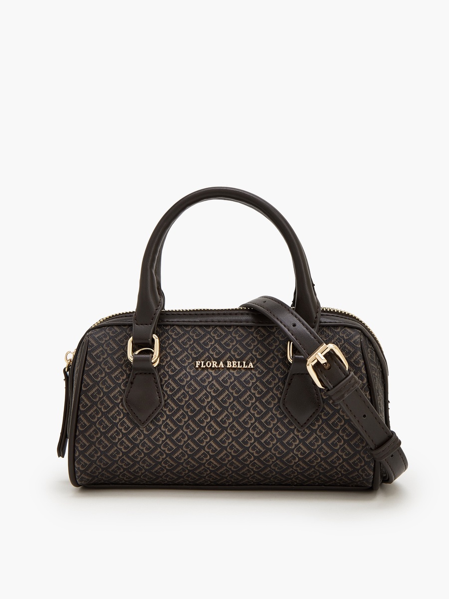 Monogram Print Tote Bag With Double Handles