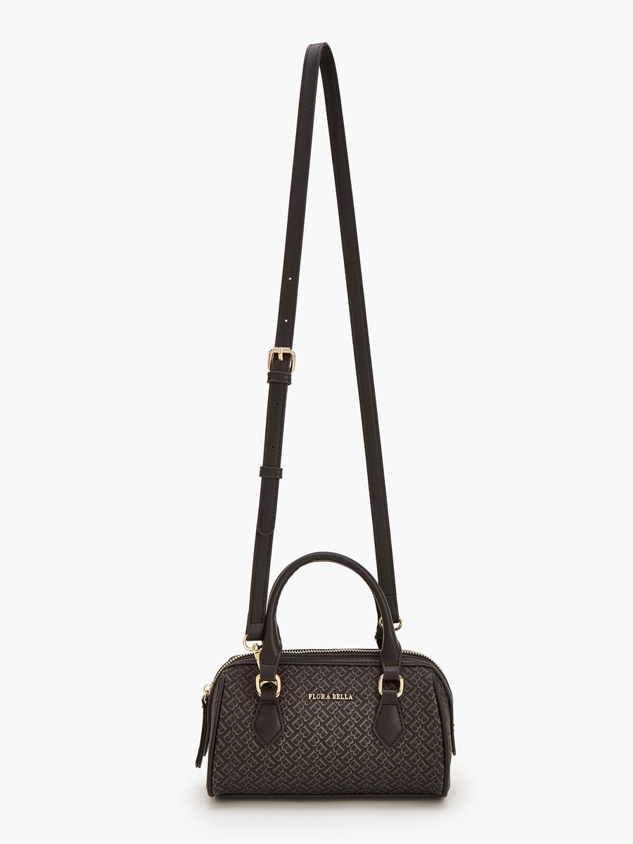 Monogram Print Tote Bag With Double Handles