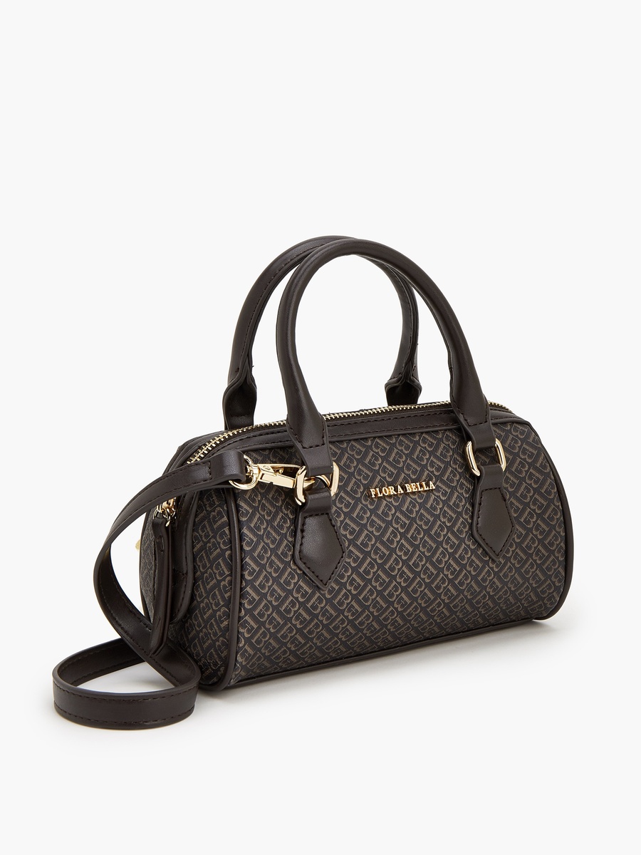 Monogram Print Tote Bag With Double Handles
