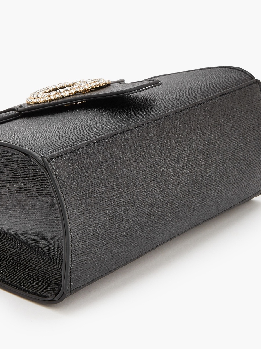 Embellished Satchel Bag With Detachable Strap