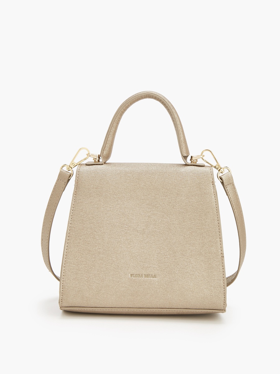 Embellished Satchel Bag With Detachable Strap