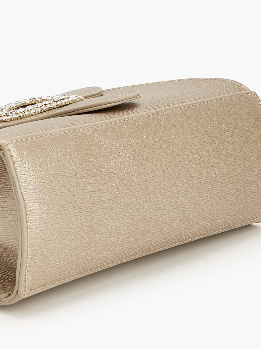 Embellished Satchel Bag With Detachable Strap
