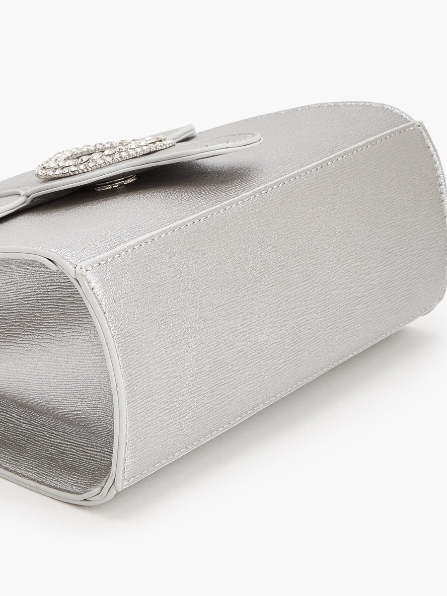 Embellished Satchel Bag With Detachable Strap