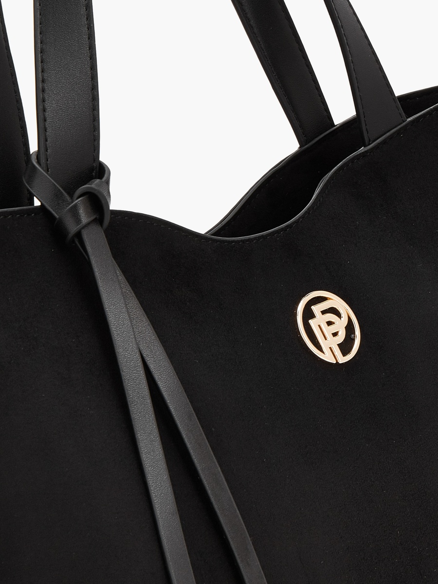 Textured Tote Bag With Zip Closure