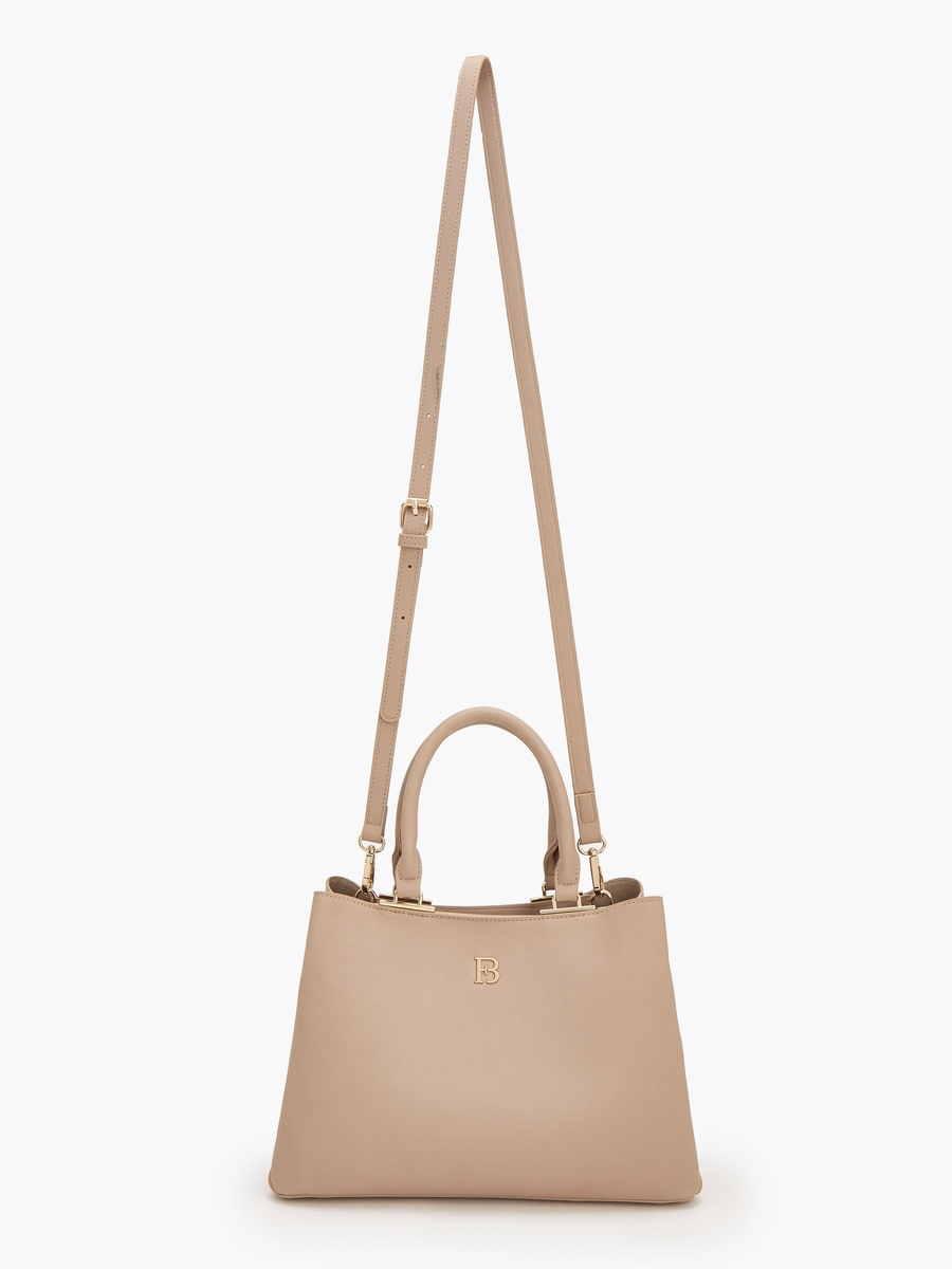 Solid Tote Bag With Detachable Strap