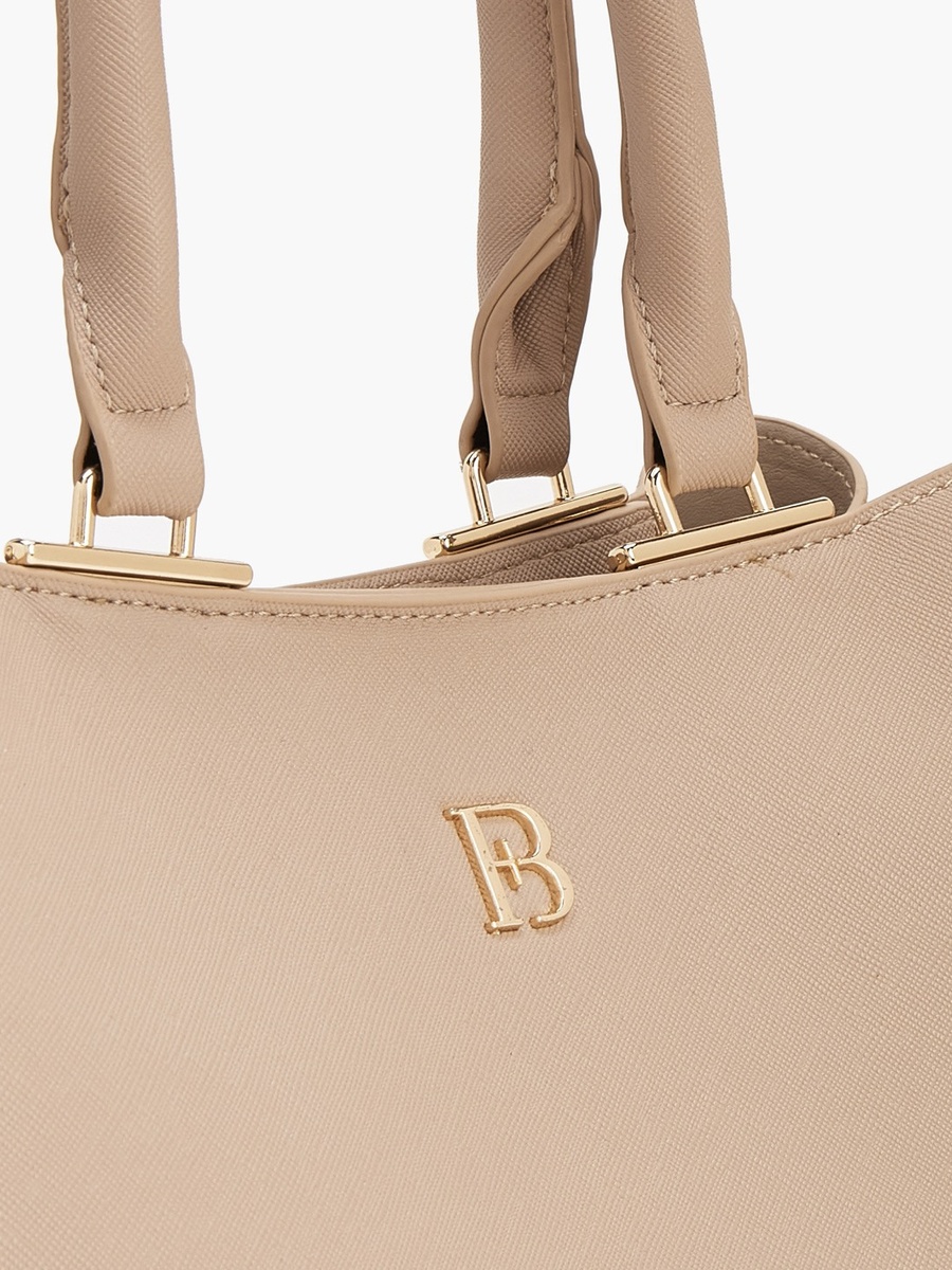 Solid Tote Bag With Detachable Strap
