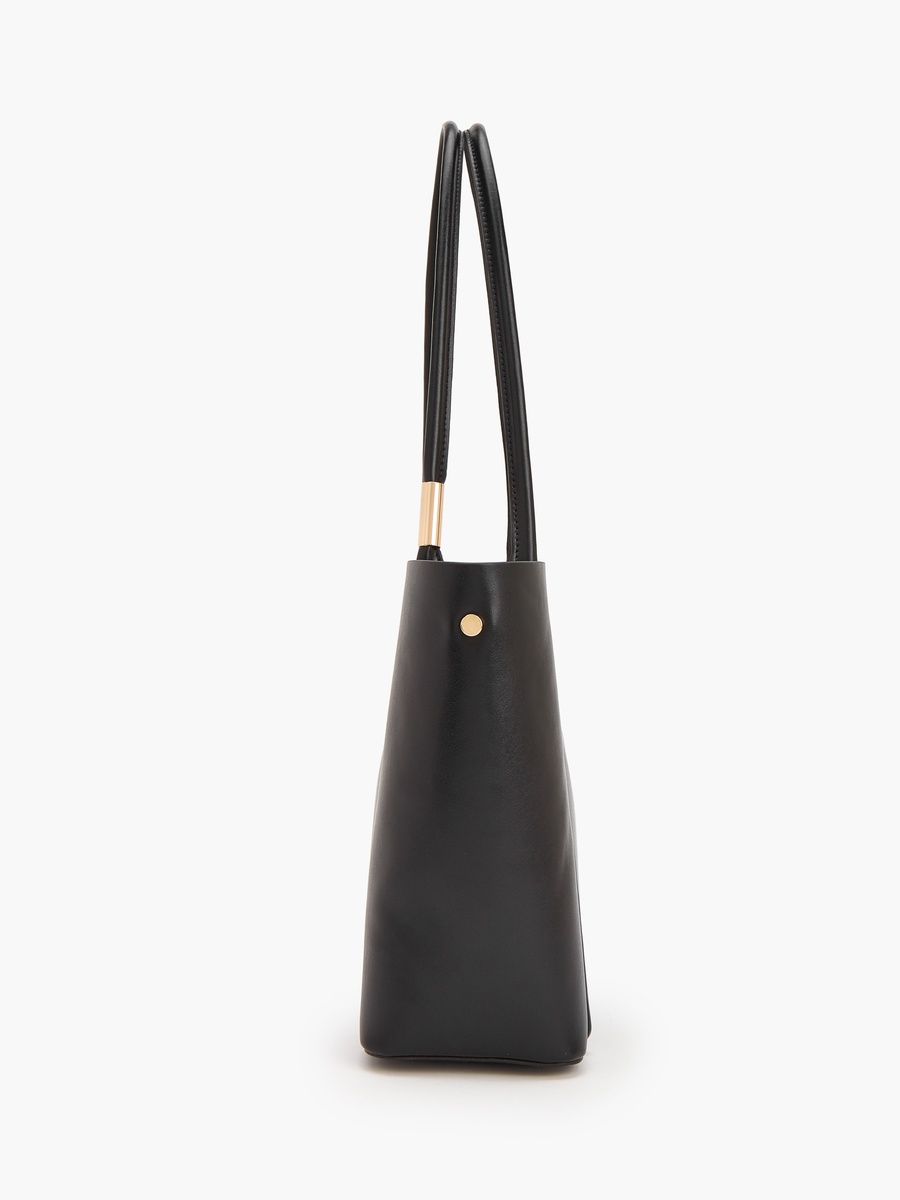 Solid Tote Bag With Double Handles