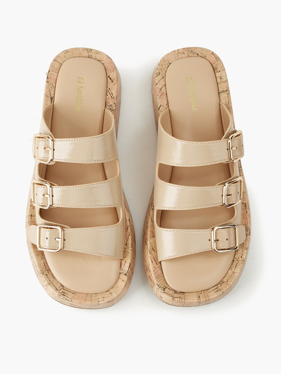 Women Triple Buckle Sandals