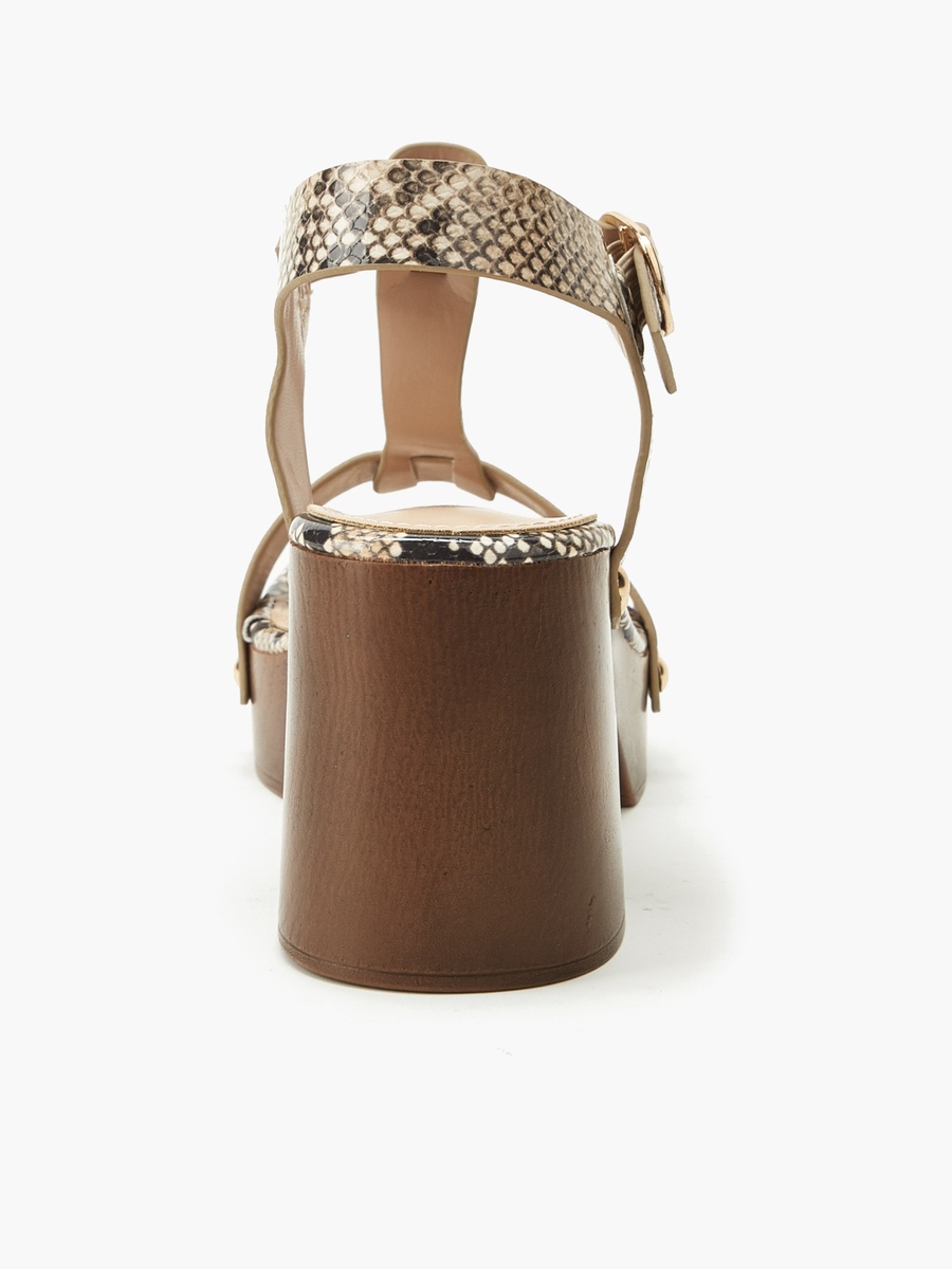 Women Textured Block Heel Sandals