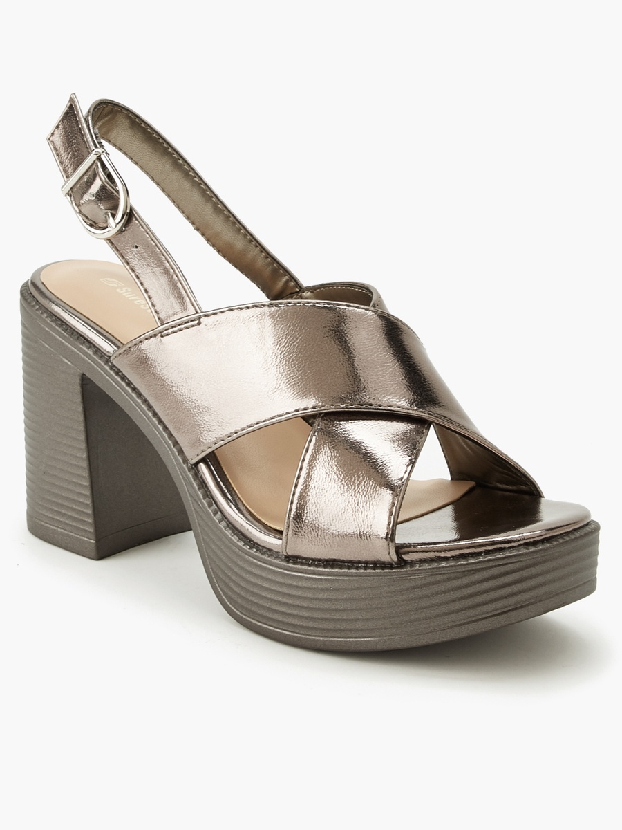 Women Cross Strap Block Heel Sandals