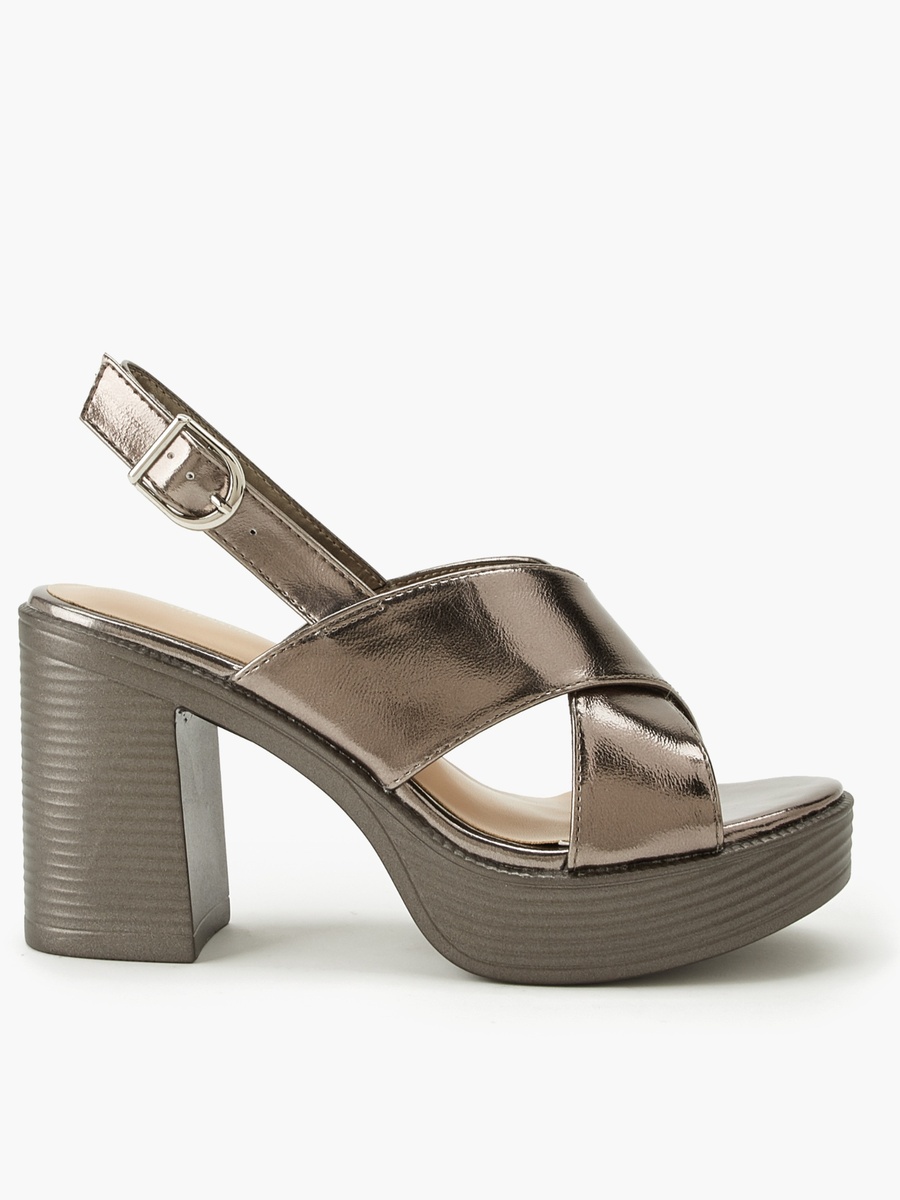 Women Cross Strap Block Heel Sandals