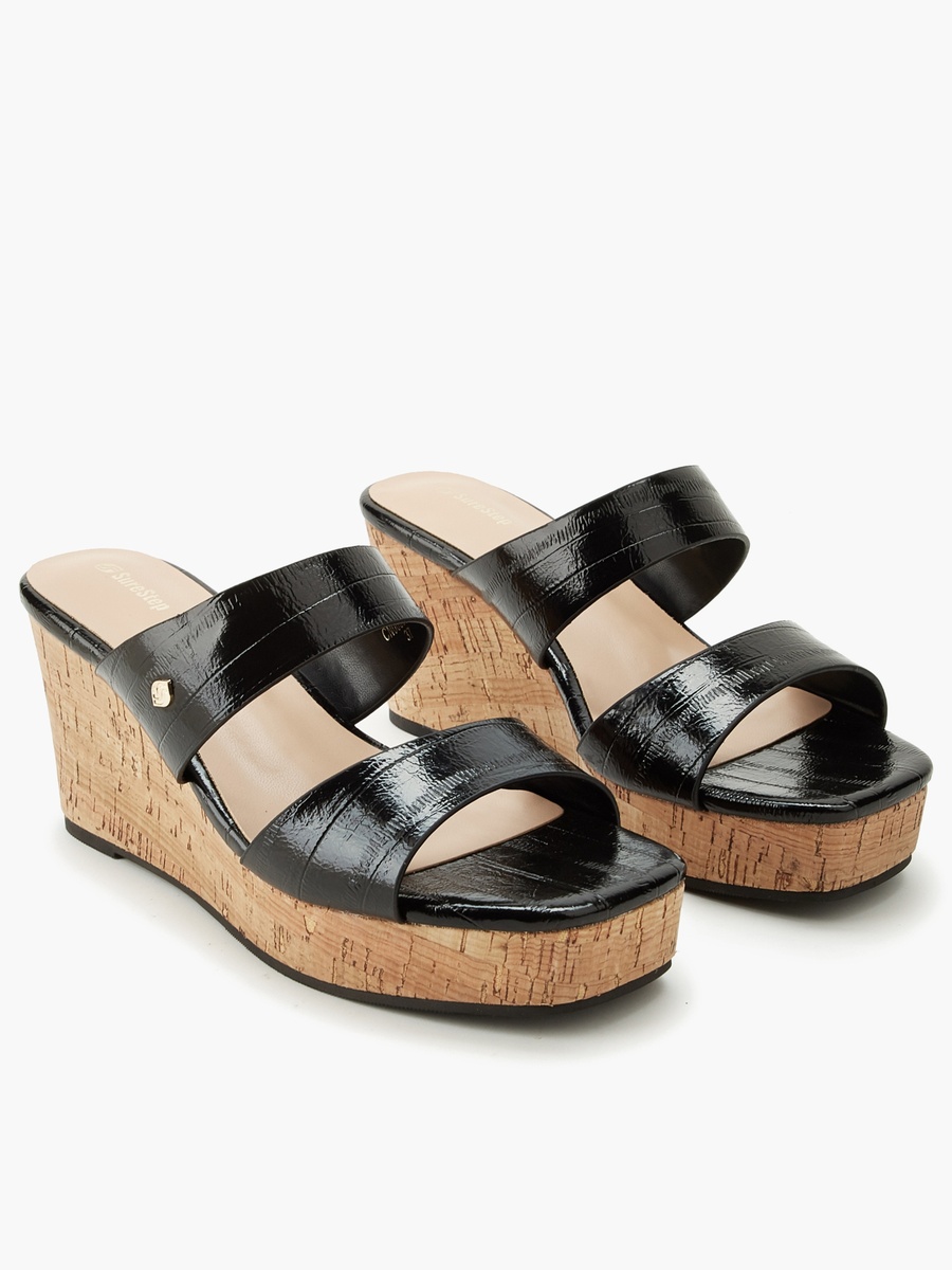 Women Textured Wedge Heel Sandals