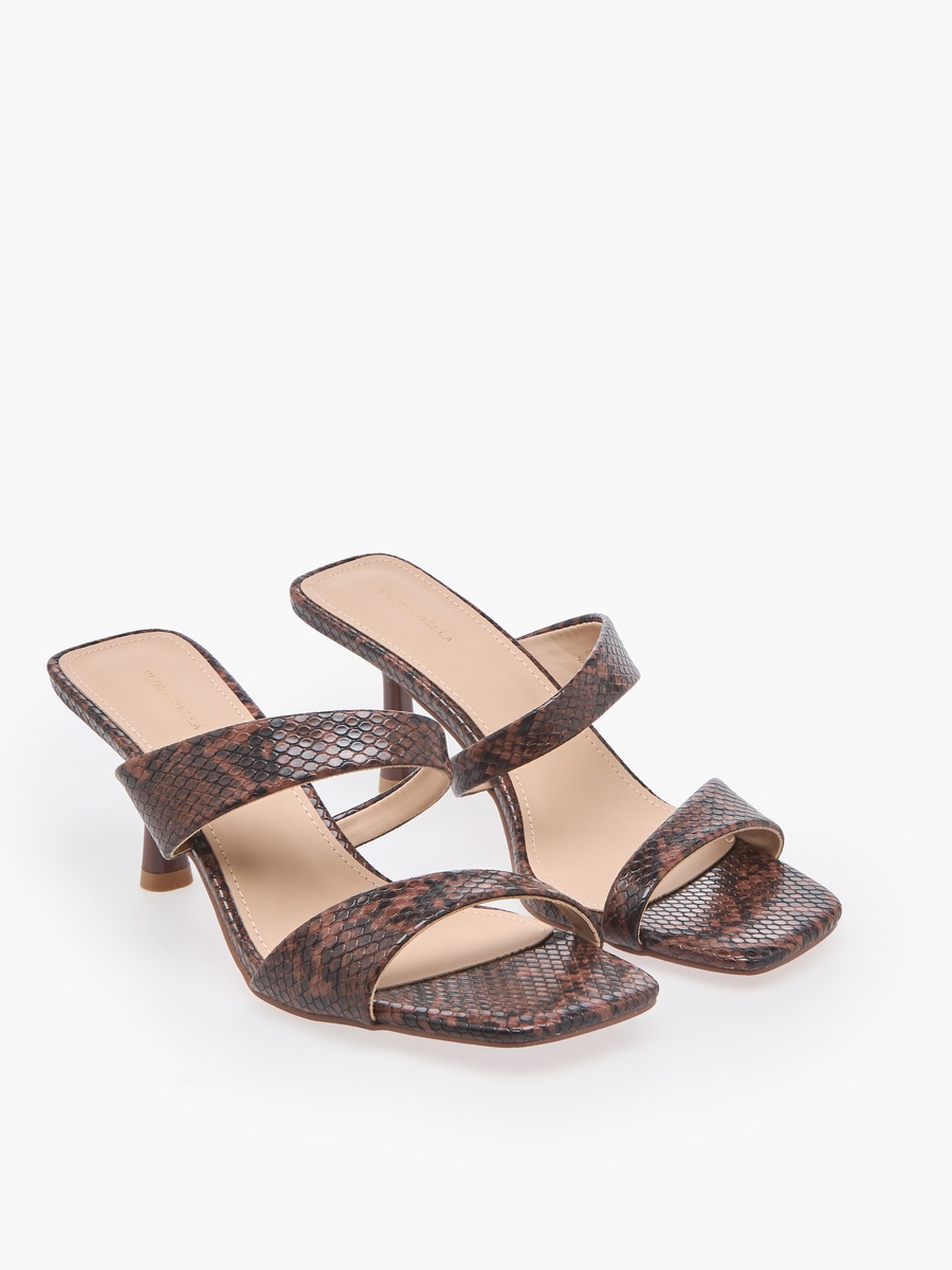 Women Animal Print Stiletto Heel Sandals