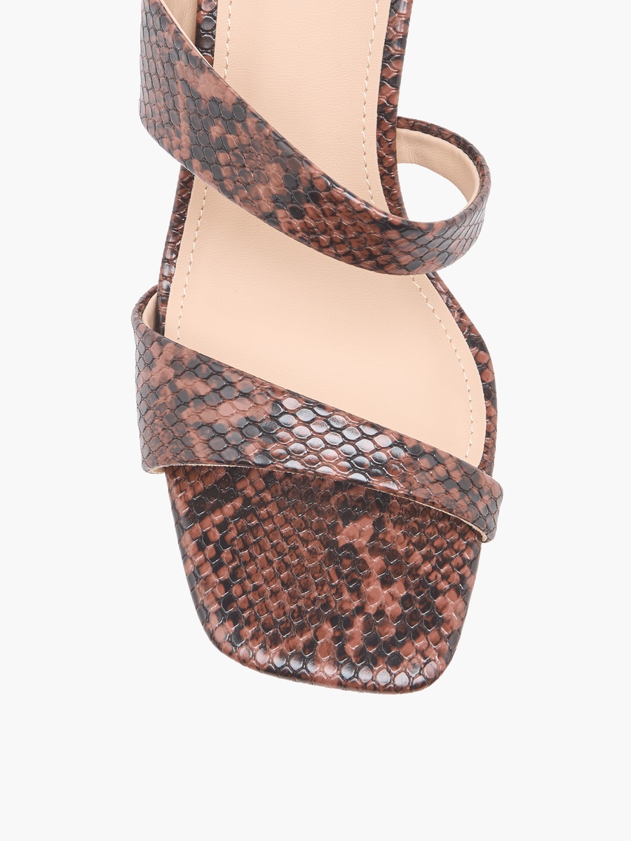 Women Animal Print Stiletto Heel Sandals