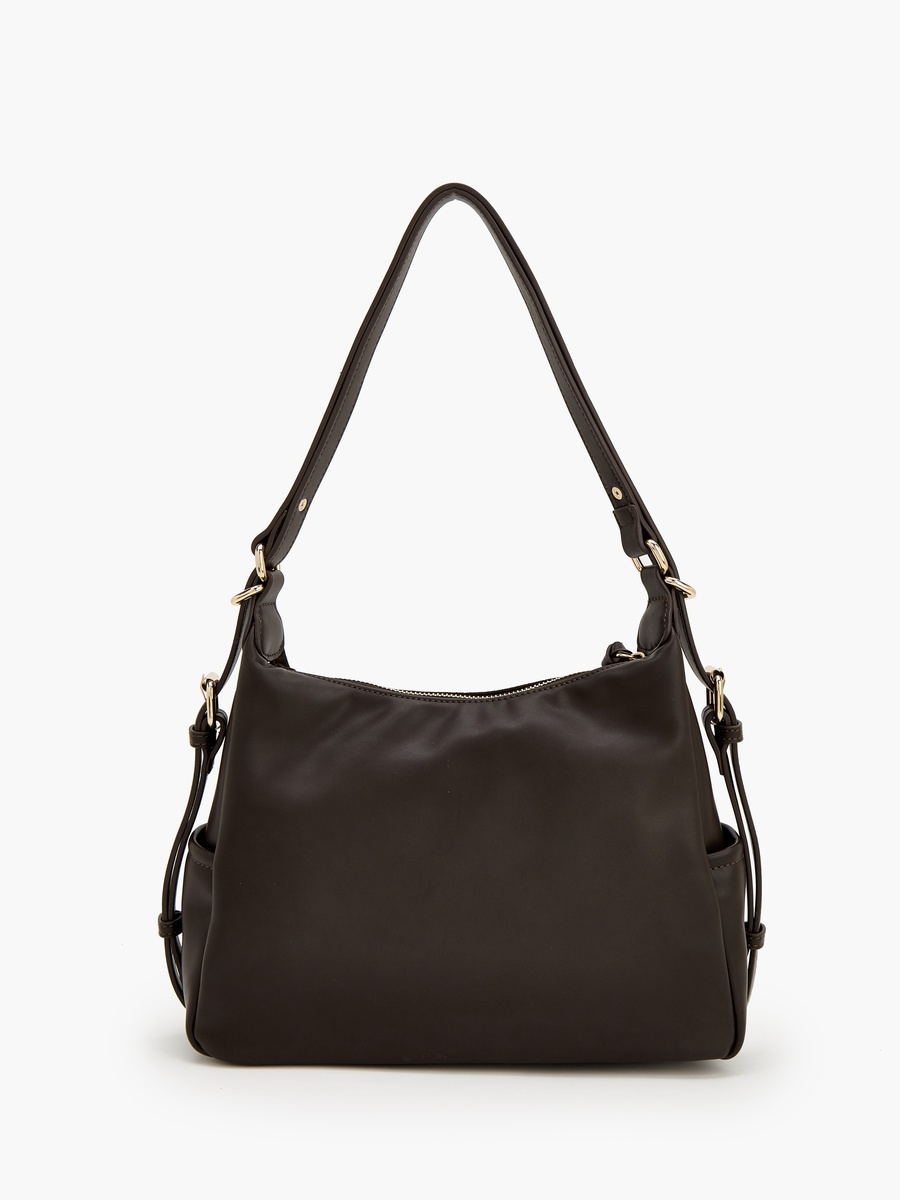 Tassel Accent Shoulder Bag With Adjustable Strap