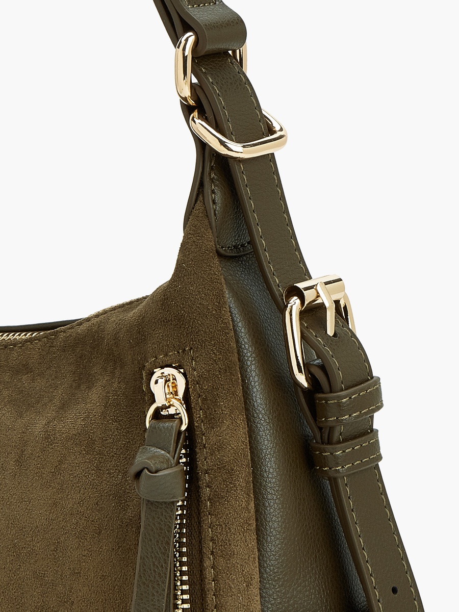 Tassel Accent Shoulder Bag With Adjustable Strap