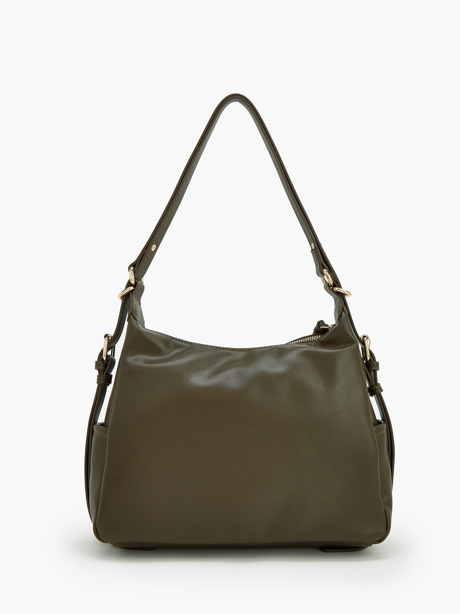 Tassel Accent Shoulder Bag With Adjustable Strap