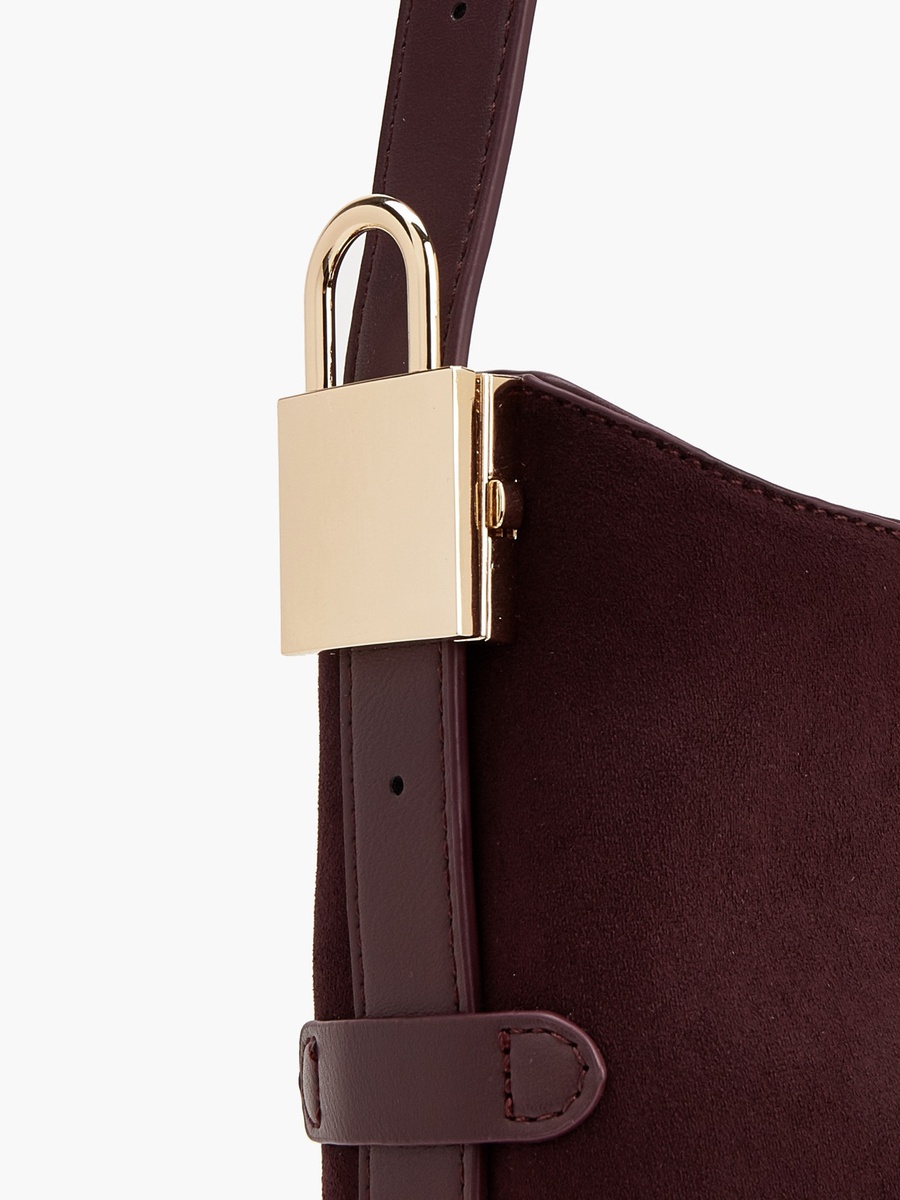 Monogram Print Shoulder Bag With Pouch