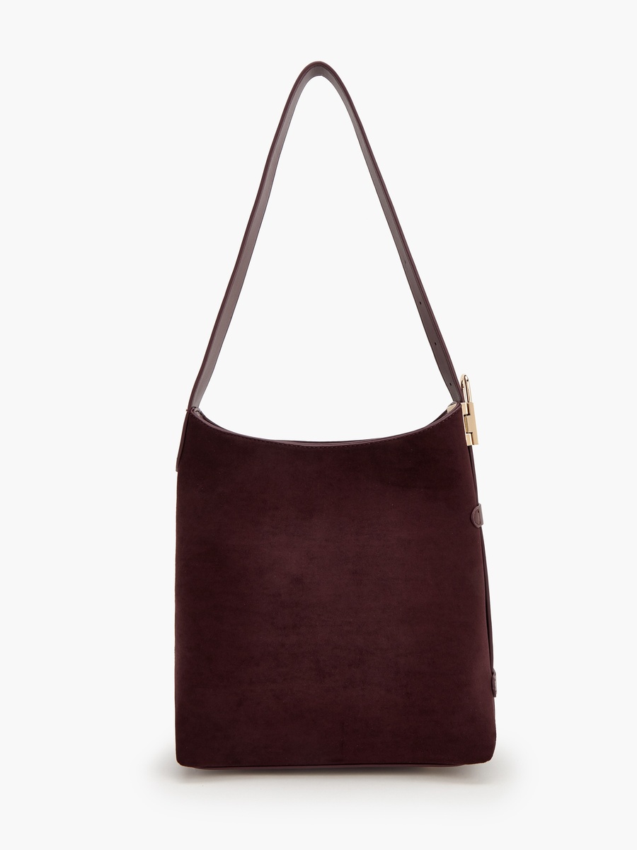 Monogram Print Shoulder Bag With Pouch