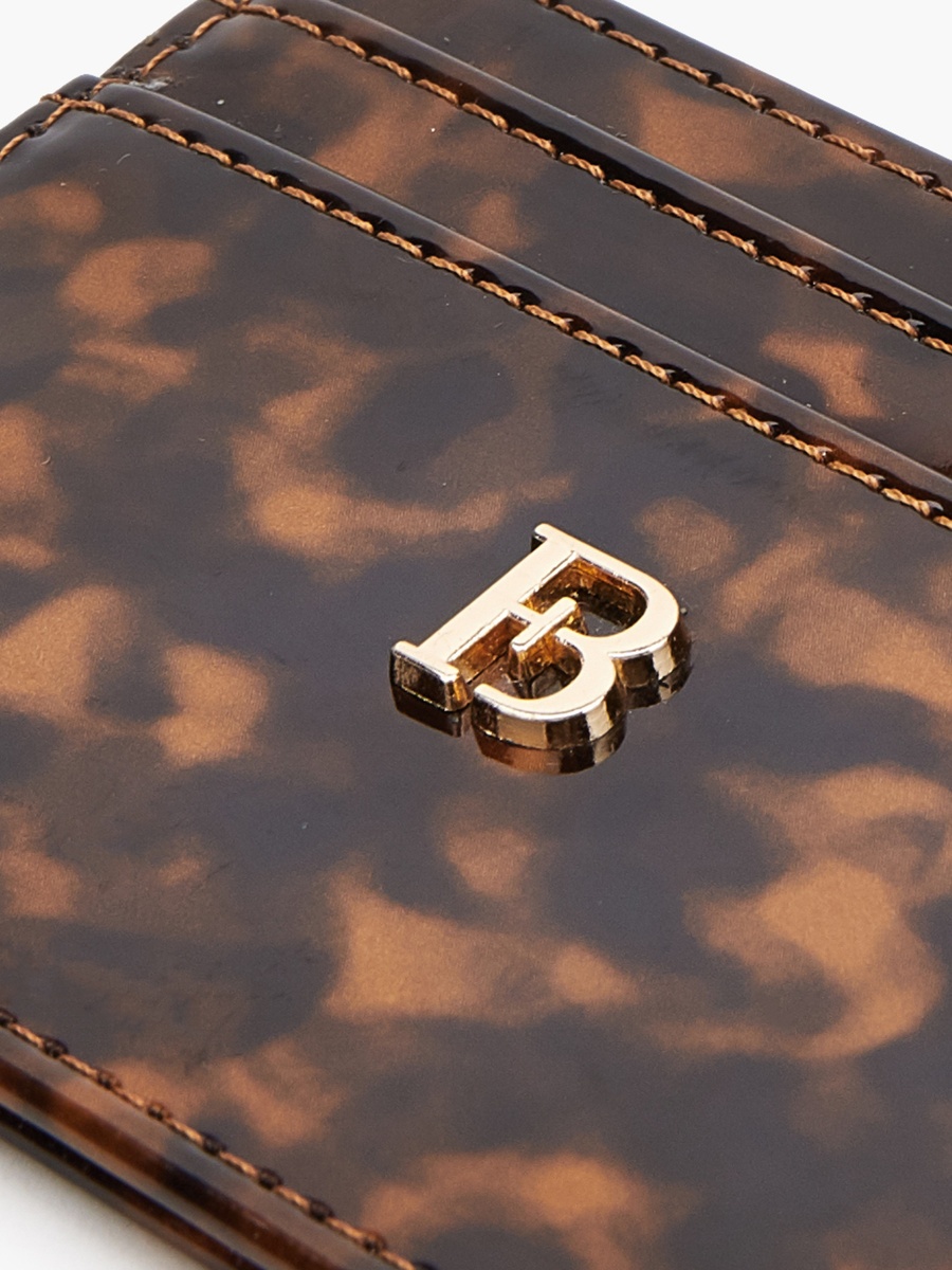 Logo Metallic Accent Card Holder