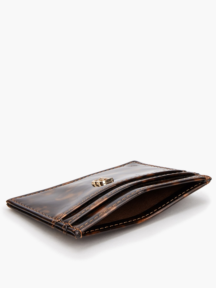 Logo Metallic Accent Card Holder