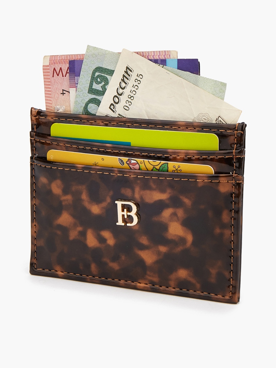 Logo Metallic Accent Card Holder