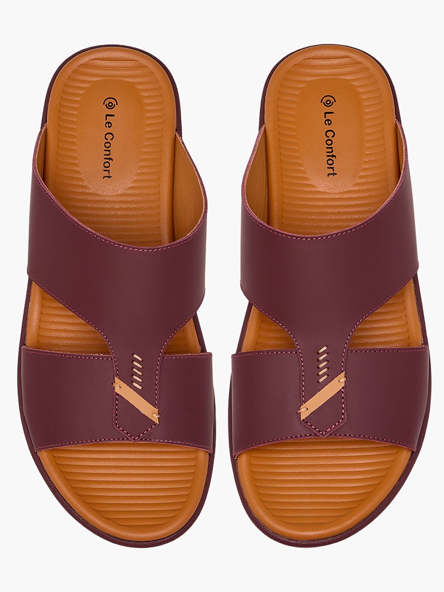 Men Solid Leather Arabic Sandals