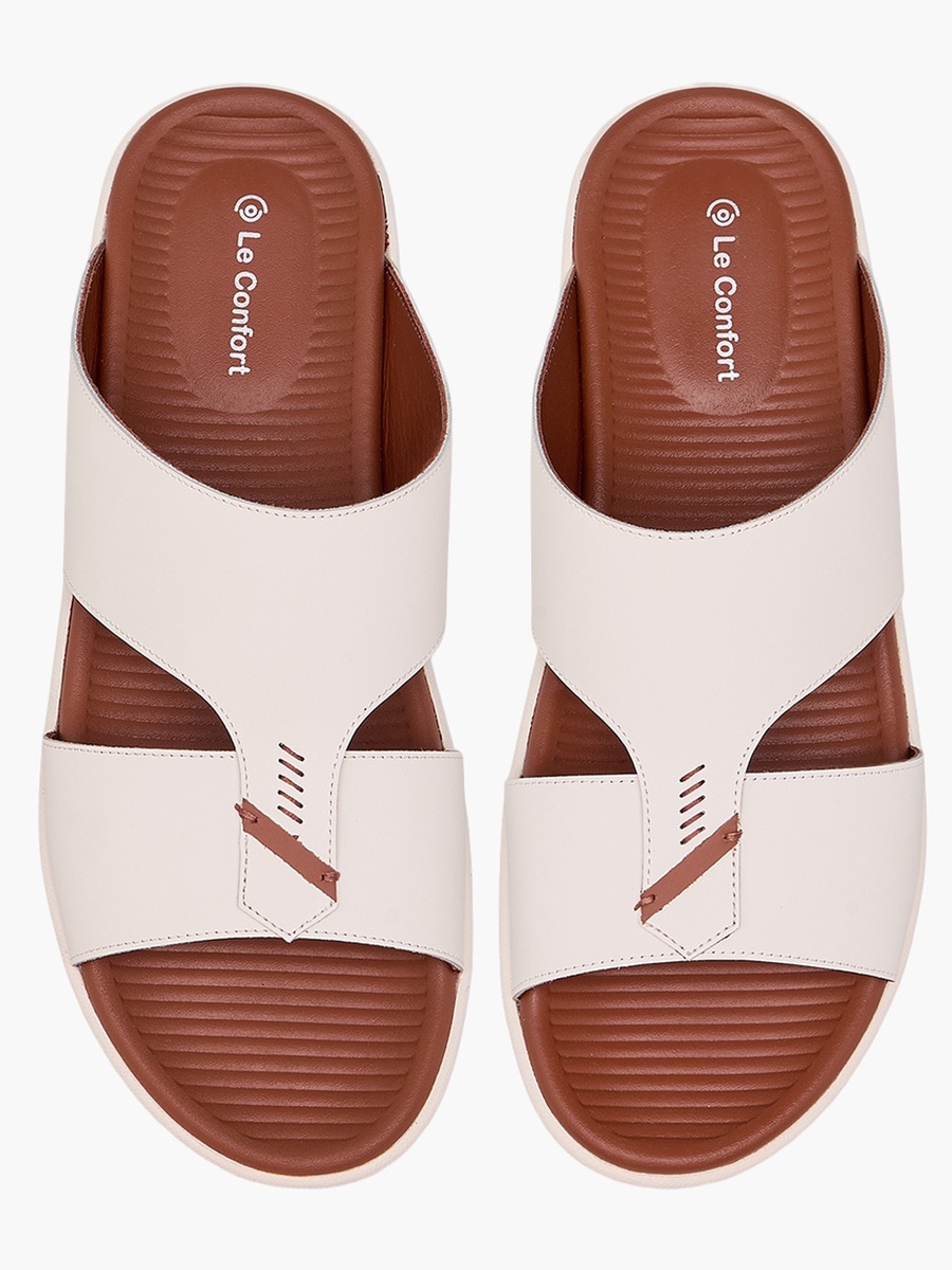 Men Solid Leather Arabic Sandals