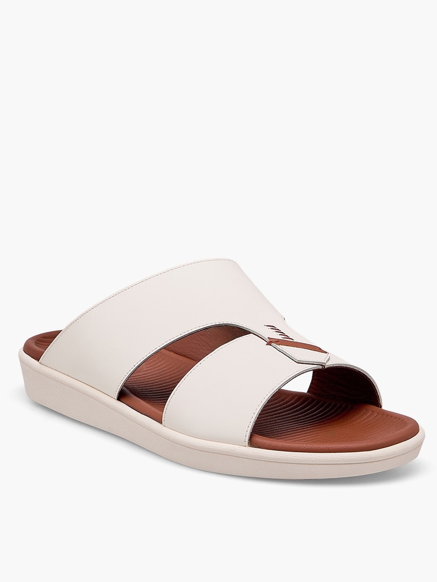 Men Solid Leather Arabic Sandals