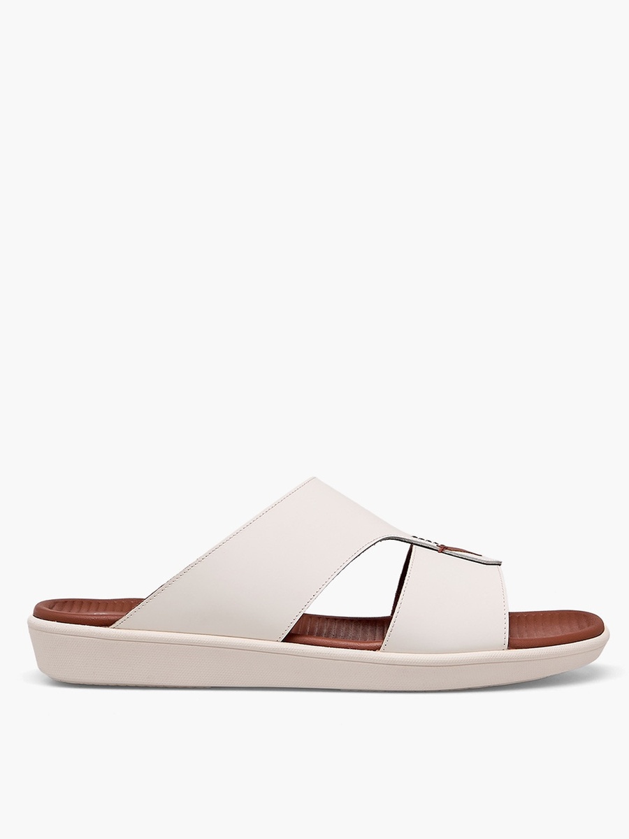 Men Solid Leather Arabic Sandals
