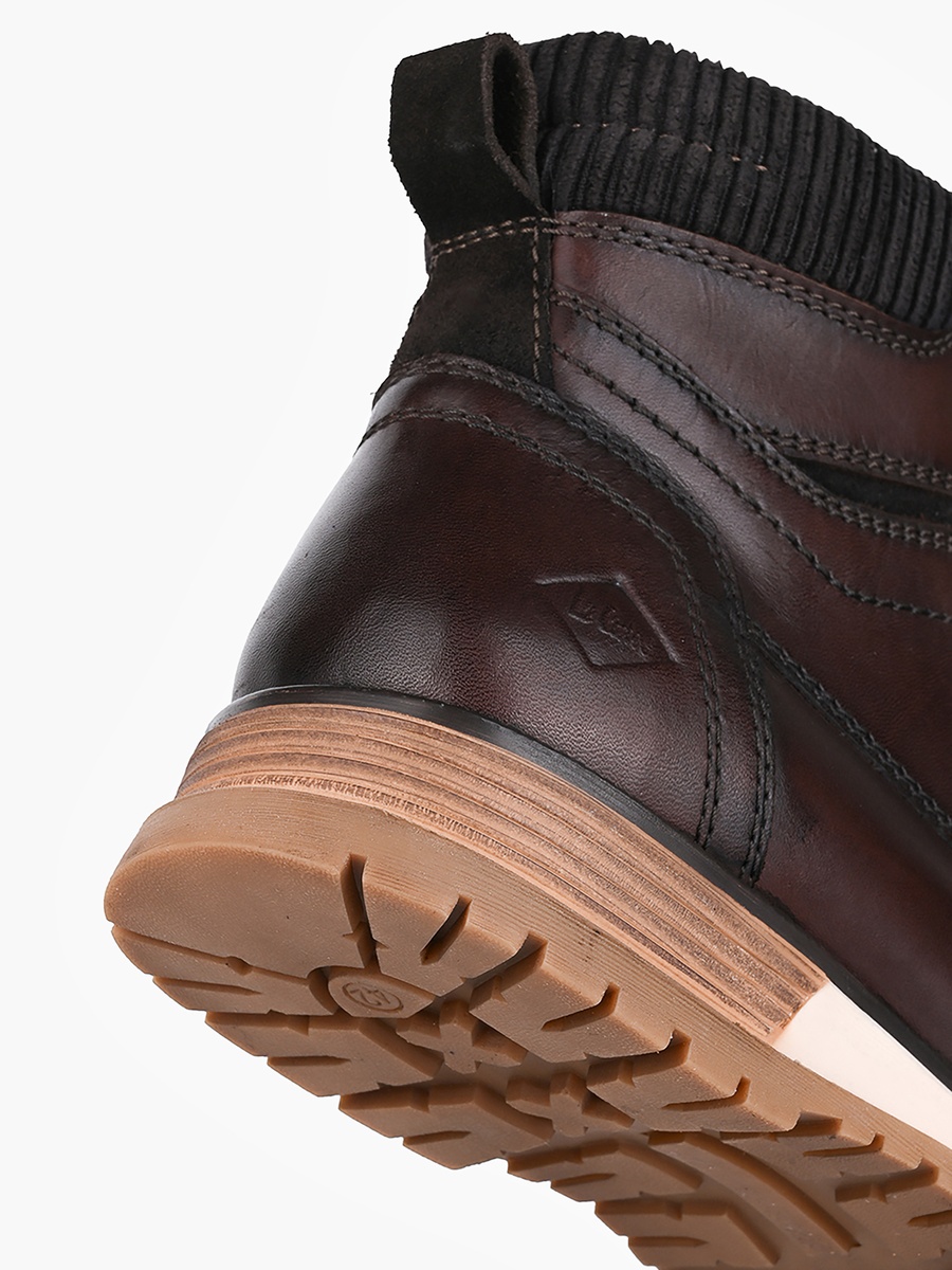 Men Zip Closure Leather Boots