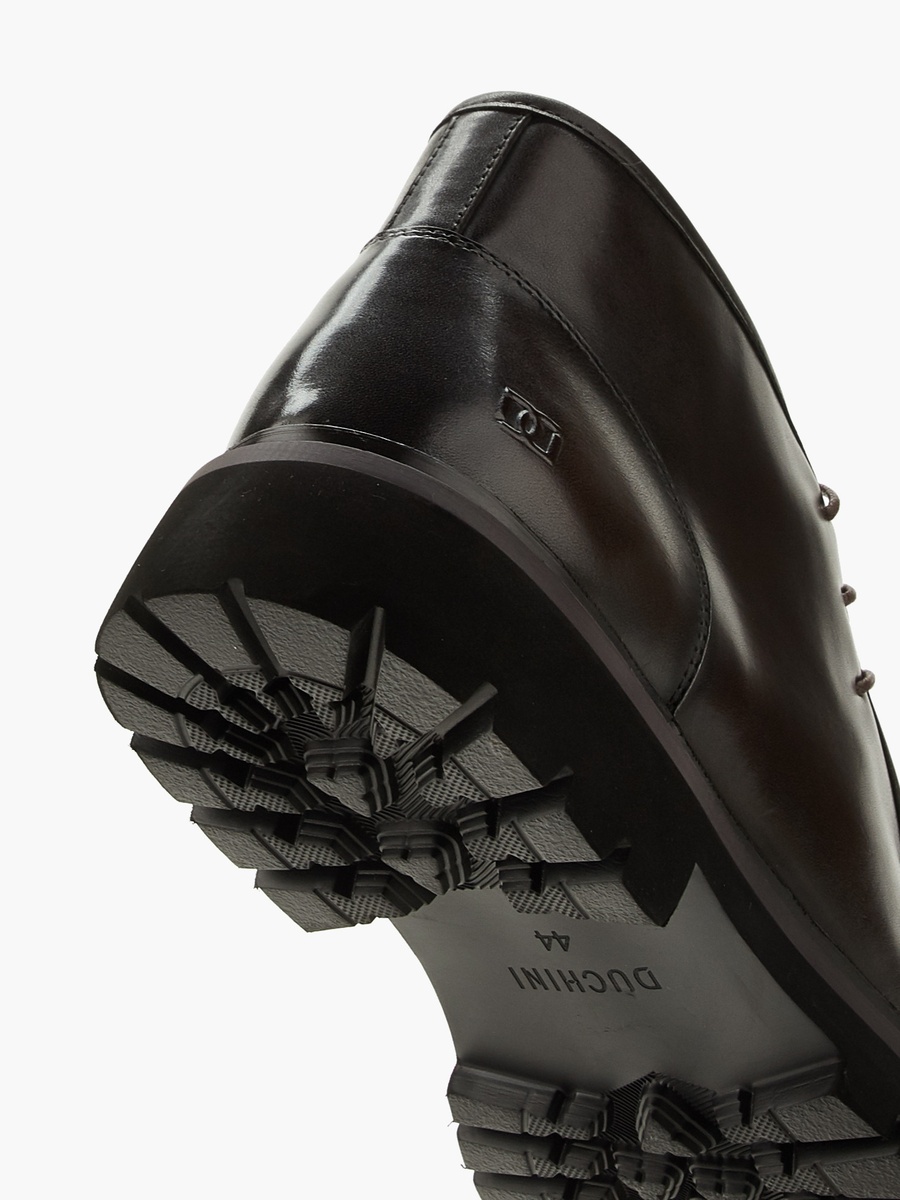 Men Textured Leather Ankle Boots