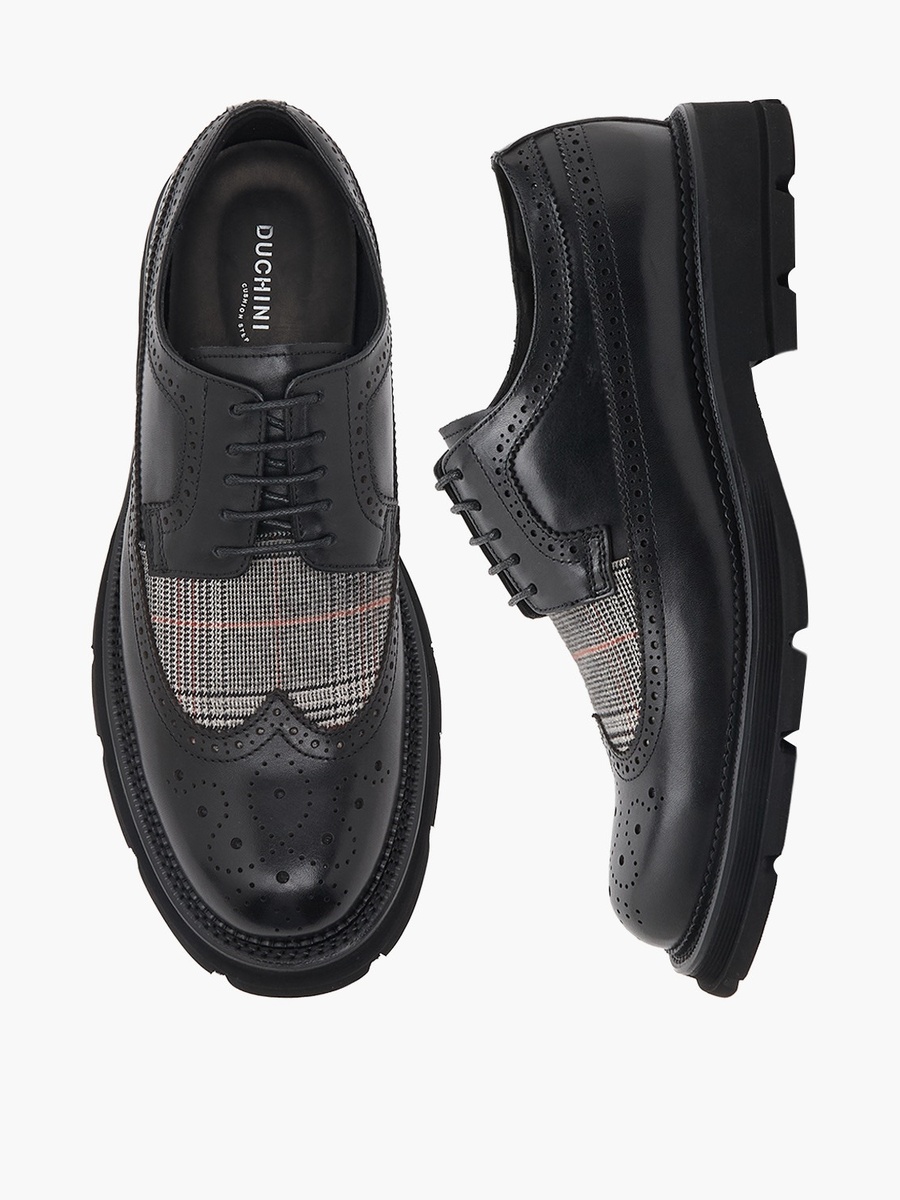 Men Lace-Up Leather Brogue Shoes