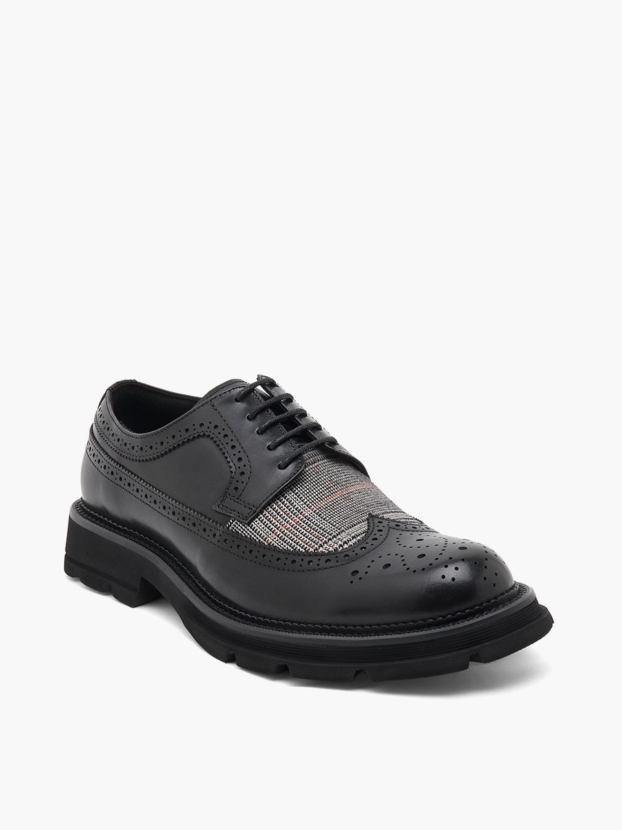 Men Lace-Up Leather Brogue Shoes