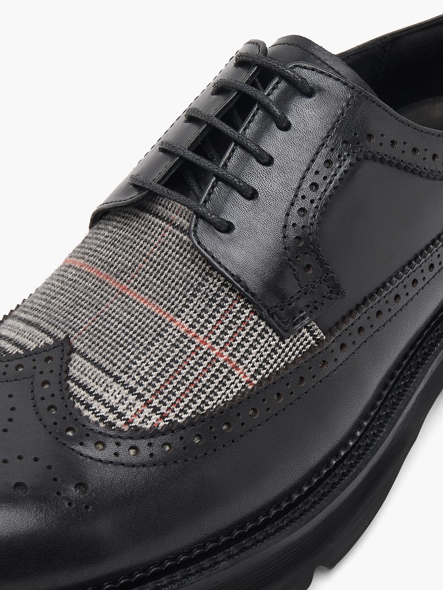 Men Lace-Up Leather Brogue Shoes