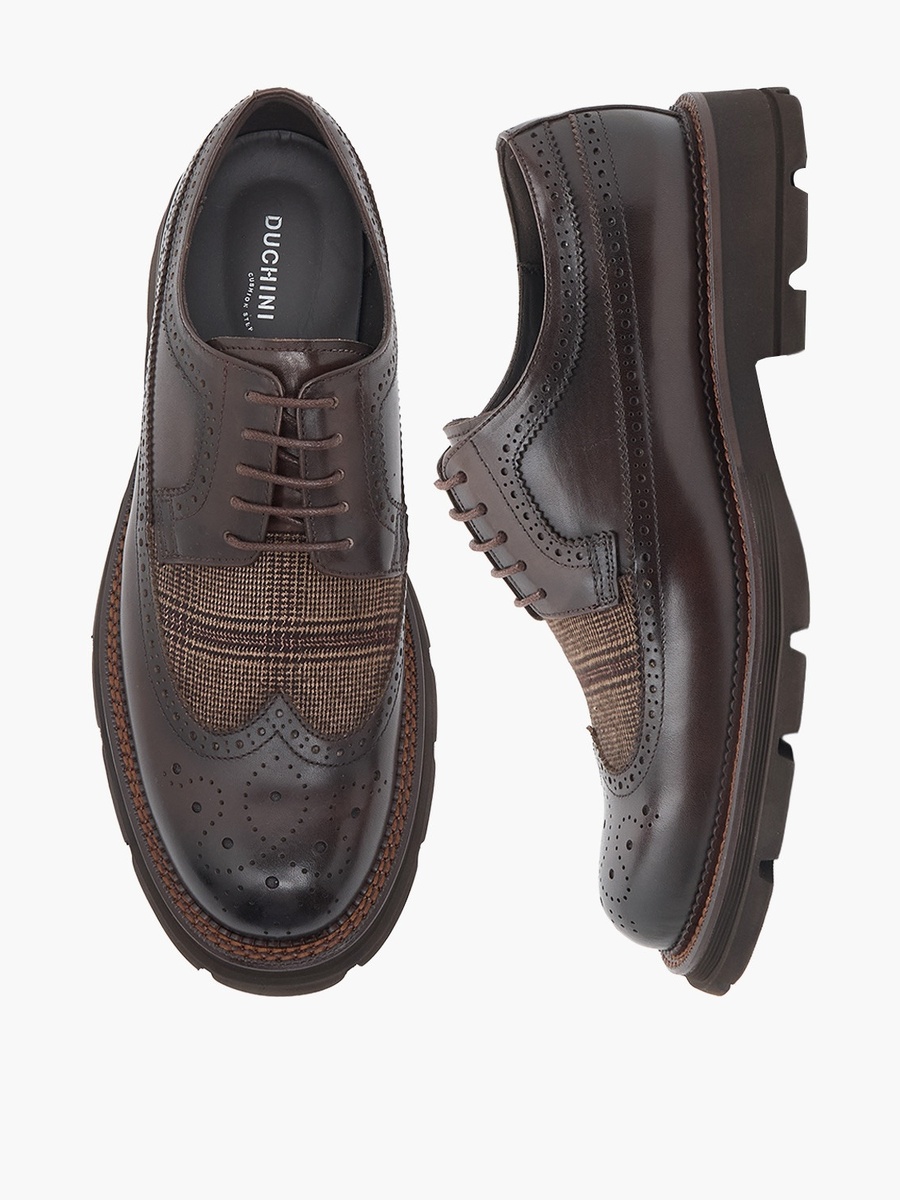 Men Lace-Up Leather Brogue Shoes