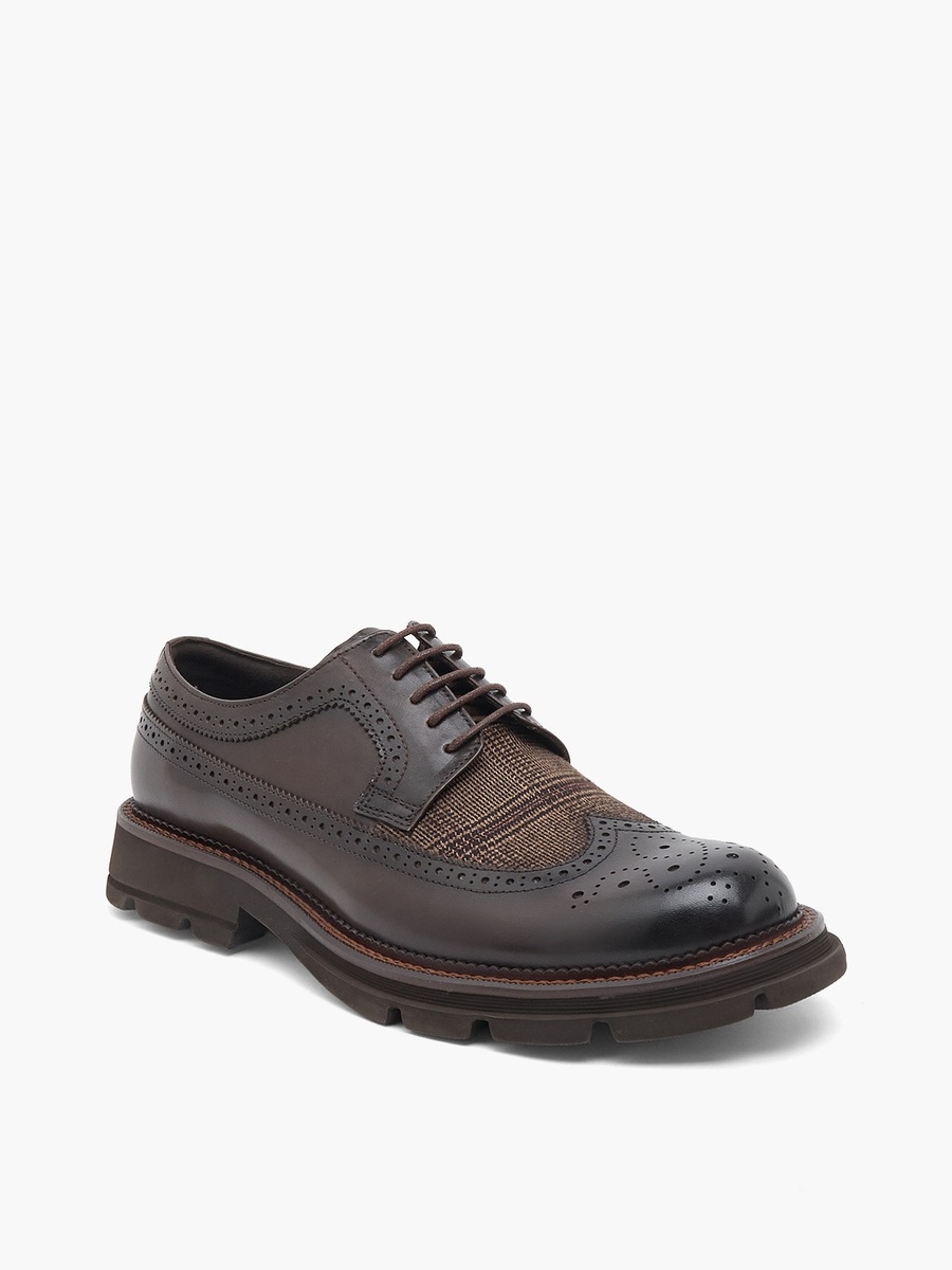 Men Lace-Up Leather Brogue Shoes