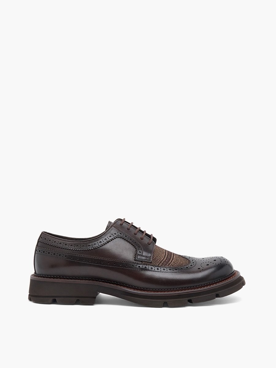 Men Lace-Up Leather Brogue Shoes