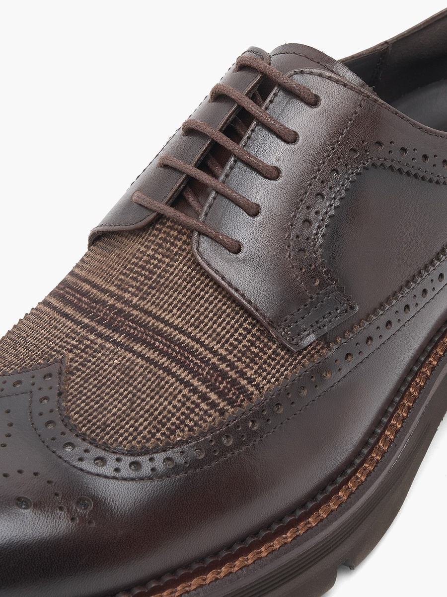 Men Lace-Up Leather Brogue Shoes