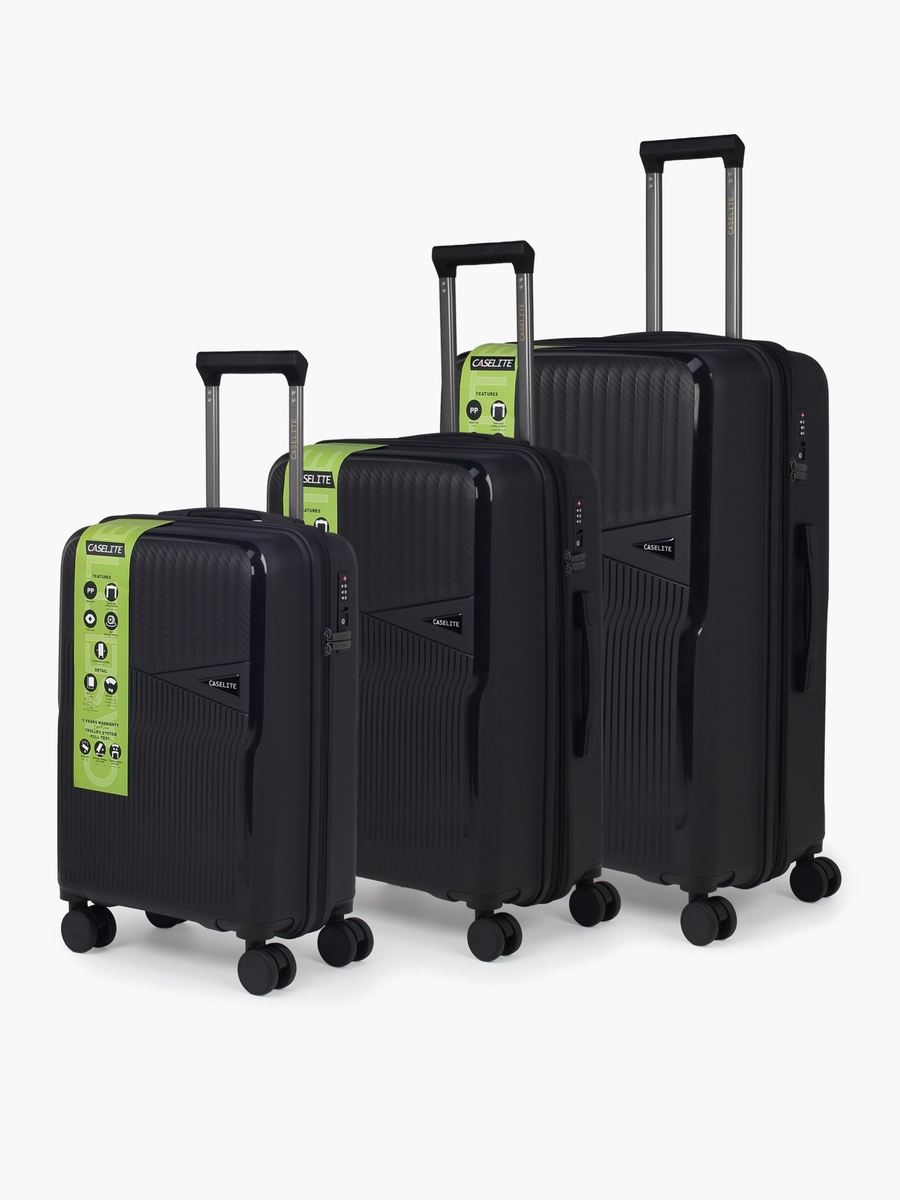 Textured Hardcase Luggage Trolley With Retractable Handle - 28 Inches Check-In Bag