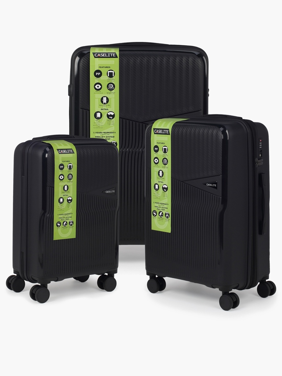 Textured Hardcase Luggage Trolley With Retractable Handle - 28 Inches Check-In Bag