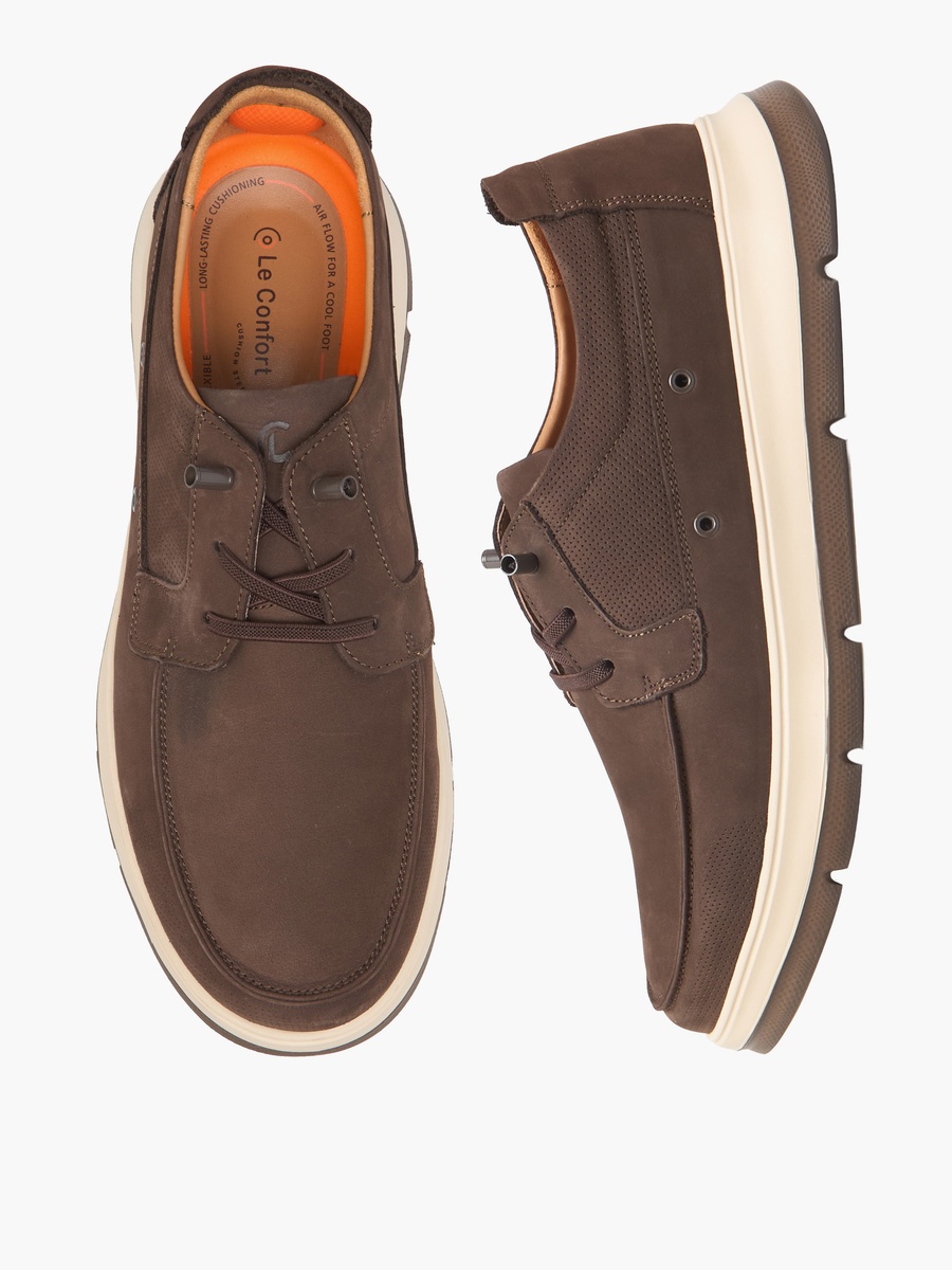 Men Lace-Up Leather Ankle Sneakers