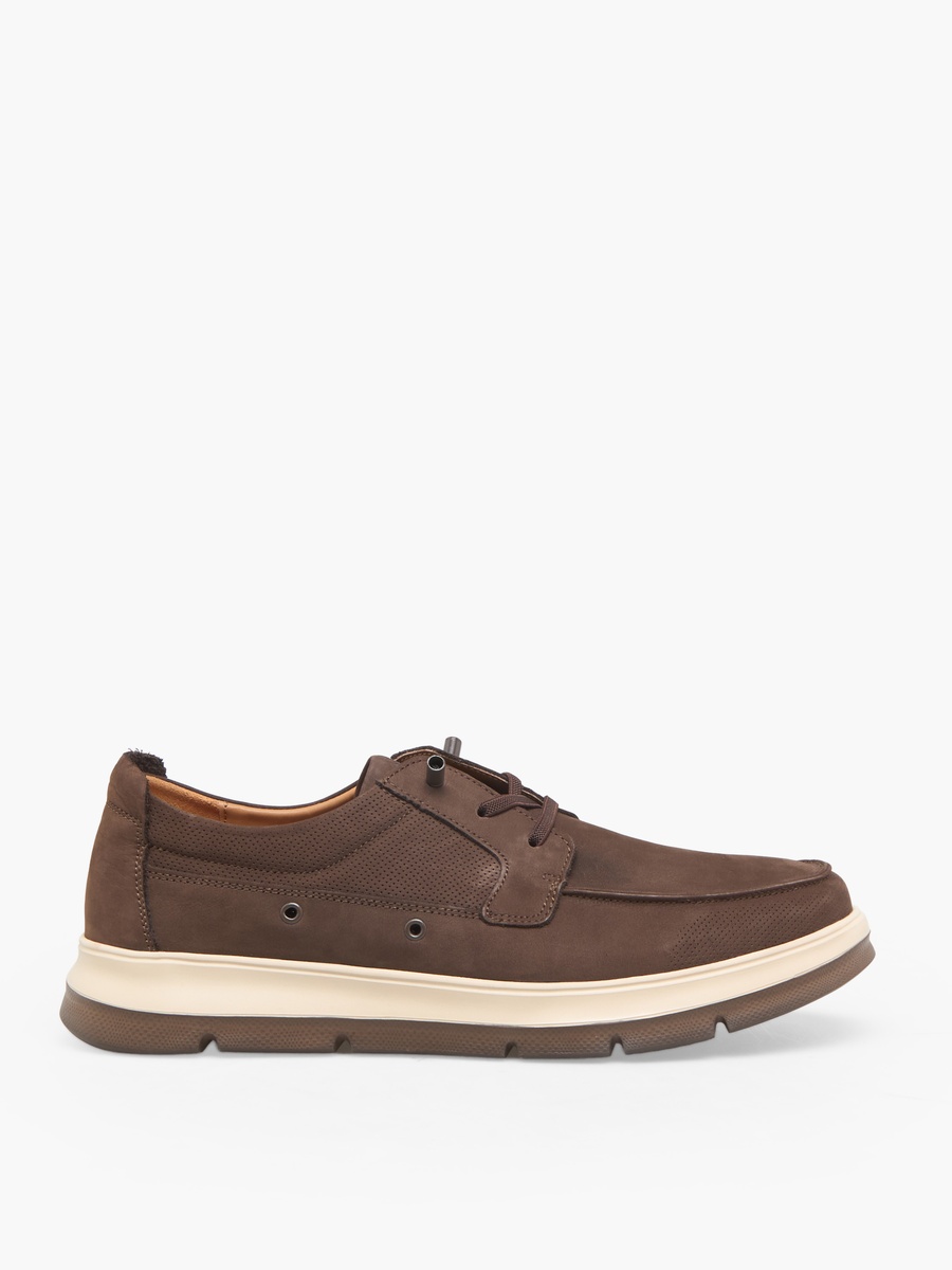 Men Lace-Up Leather Ankle Sneakers
