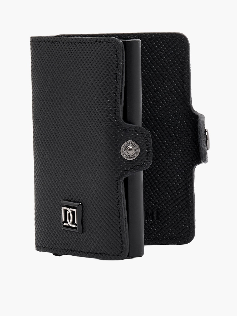 Men Automatic Leather Card Holder