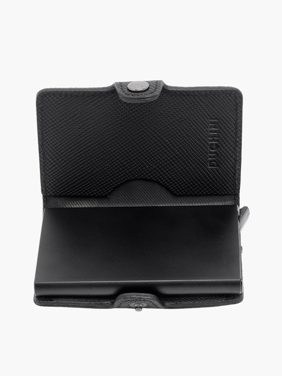 Men Automatic Leather Card Holder