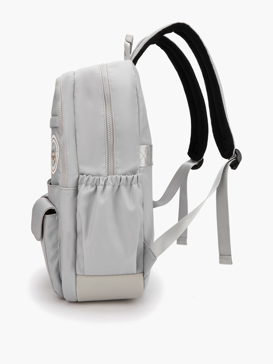 Logo Print Backpack With Padded Shoulder Straps