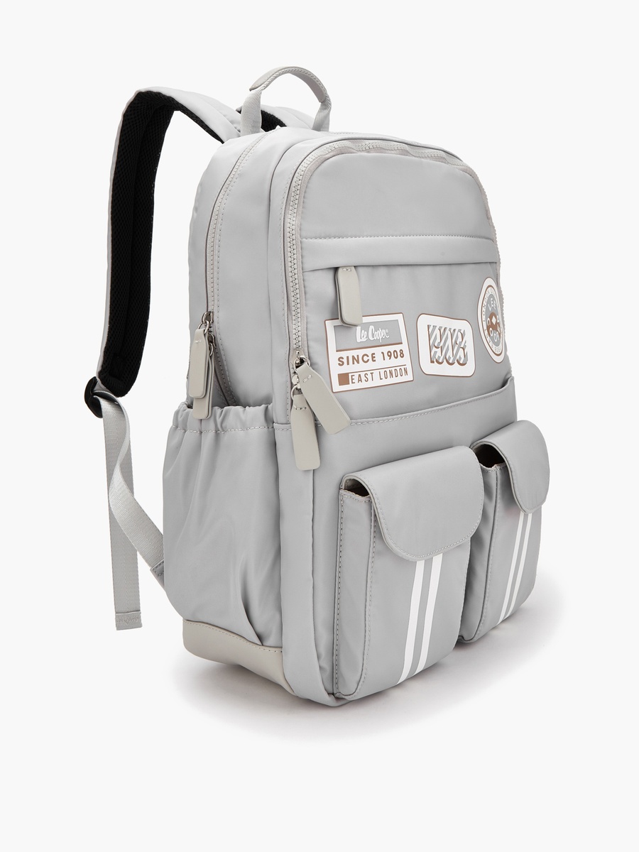 Logo Print Backpack With Padded Shoulder Straps